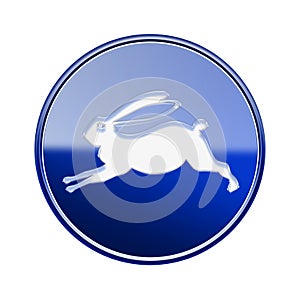 Rabbit Zodiac icon blue..