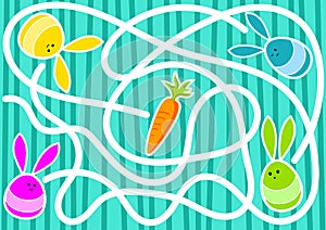 Rabbits and Carrot Maze Labyrinth