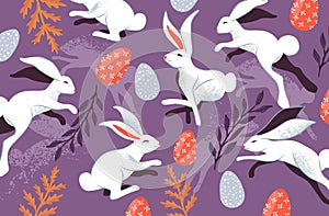 Rabbits And Easter Celebrations Background