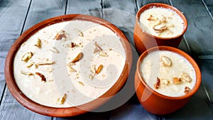 Rabdi or Rabri served in clay pot