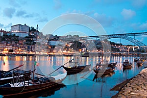 Rabelo boats in Porto, Portugal