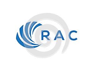 RAC letter logo design on white background. RAC creative circle letter logo concept