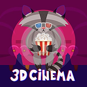 Raccoon Cinema Poster