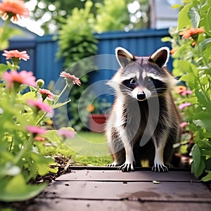 Raccoon Close-Up Photography - Cute and Funny Thief in the Backyard