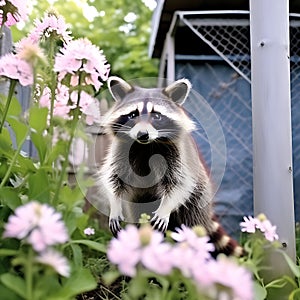 Raccoon Close-Up Photography - Cute and Funny Thief in the Backyard