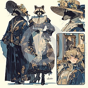 Raccoon Elegance - High Fashion for the Modern Rodent