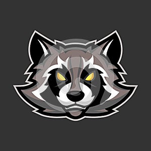 Raccoon mascot, Sport or esports racoon logo emblem