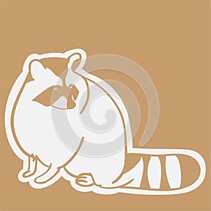 Raccoon vector eps Hand drawn, Vector, Eps, Logo, Icon, crafteroks, silhouette Illustration for different uses