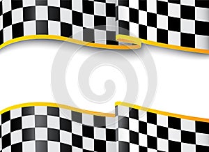 Race background. Checkered black and white