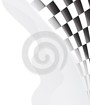 Race background checkered flag wave design