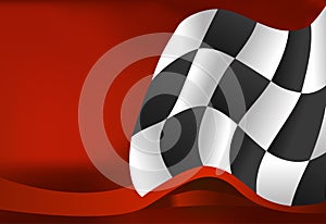 Race background checkered flag wave design