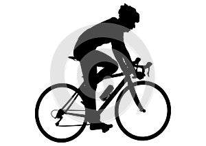 race bicyclist silhouette