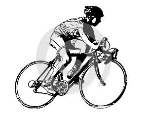 Race bicyclist photo