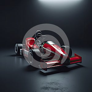 a race car, formula 1, kart