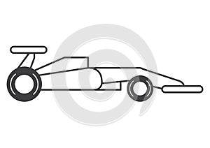 Race car of formula racing concept