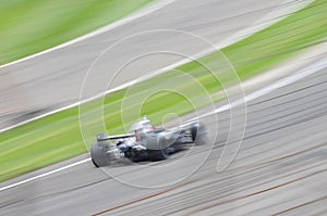 Race car motion blur