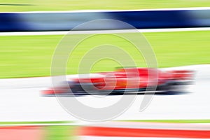Race car, pass very quickly, car sport, blurred background