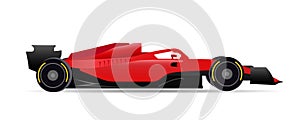 Race car red in vector format