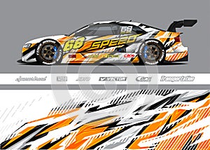 Race car wrap designs. Abstract stripe racing background for vehicle and extreme sport jersey designs.