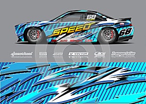 Race car wrap designs. Abstract stripe racing background for vehicle and extreme sport jersey designs.