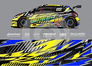 Race car wrap designs. Abstract stripe racing background for vehicle and extreme sport jersey designs.