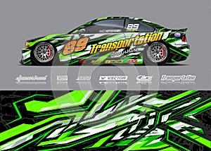 Race car wrap designs. Abstract stripe racing background for vehicle and extreme sport jersey designs.