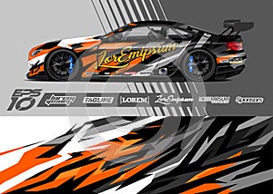 Race car wrap designs illustrations