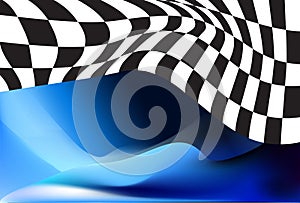 Race, checkered flag background