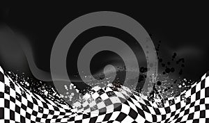Race, checkered flag background photo