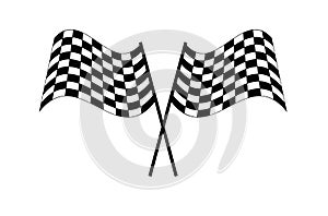 Race Checkered flag start finish icon Vector illustration EPS10