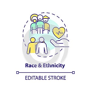 Race and ethnicity concept icon