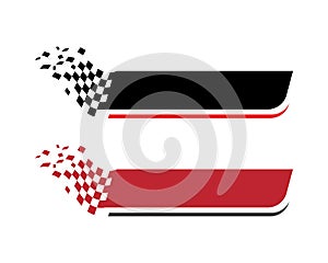 Race flag icon template illustration design