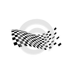 Race flag vector icon symbol. simple design checkered flag logo template