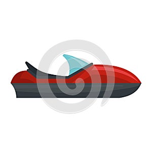 Race jet ski icon, flat style
