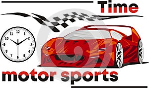 Race time vector banner