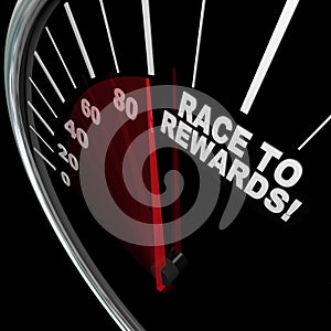 Race to Rewards Speedometer Customer Loyalty Points Program