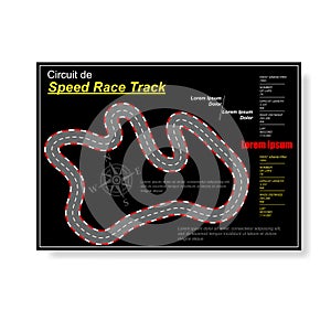 Race track circuit map banner