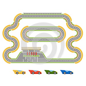 Race track curve road