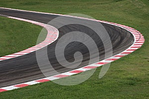 Race track curve road