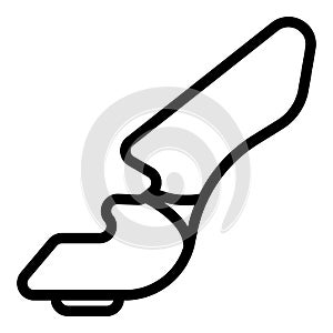 Race track icon outline vector. Start circuit