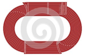 Race track. Sport stadium for running competition top view