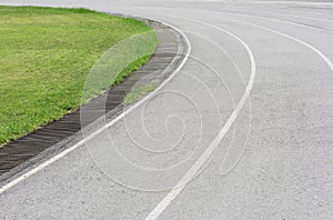 Race track on white background, clipping path