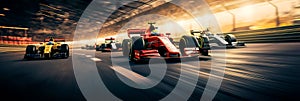 racers on the Formula 1 track, pushing each other at speed. Generative AI