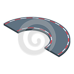 Racetrack icon isometric vector. Car track
