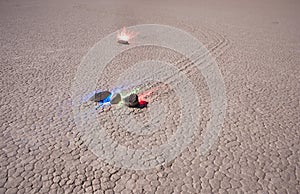 Racetrack Playa - Death Valley National Park - Light Painting Image