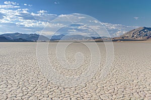 The Racetrack Playa Dry Lake in Death valley National Park in Ca