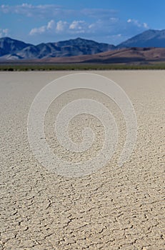 The Racetrack Playa: Dry Mud and Cracked Soil in Racetrack Play