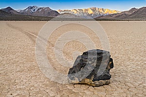 Sailing Stone on the Racetrack Playa in Death Valley photo