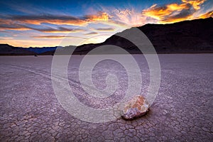 The Racetrack Playa is a scenic dry lake feature with