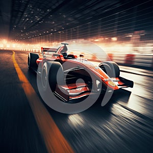 Raceway dynamism Sport car revs up on the Formula One